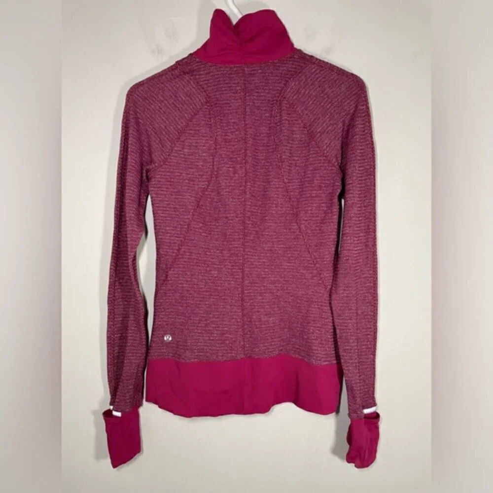 Lululemon Runderful 1/2 Zip Pullover size 6 Berry Rumble